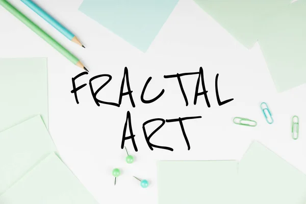 Text Bildtext Som Presenterar Fractal Art Internet Begreppet Plats Eller — Stockfoto