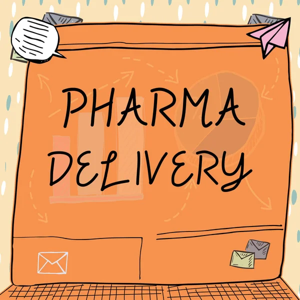 Writing Displaying Text Pharma Delivery Business Showcase Getting Your Prescriptions — Stock Photo, Image