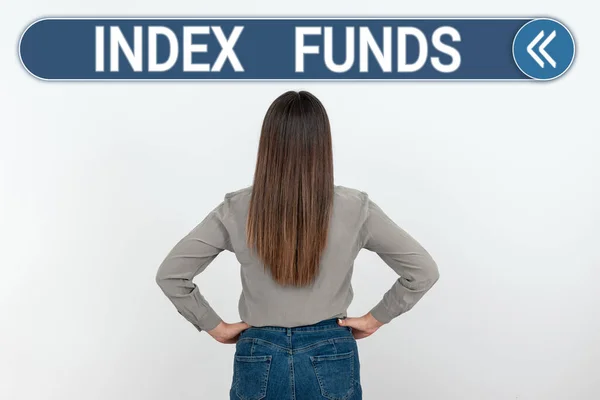 Tekst Pisma Indeks Fundusze Koncepcyjne Zdjęcie Fundusz Wspólnego Inwestowania Zbudowany — Zdjęcie stockowe