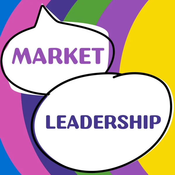 제품의 판매하고 비즈니스 케이스 회사인 Market Leadership — 스톡 사진