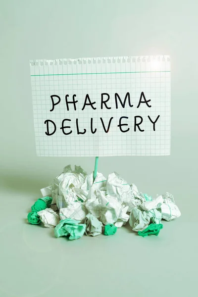 Writing Displaying Text Pharma Delivery Conceptual Photo Getting Your Prescriptions — Stock Photo, Image