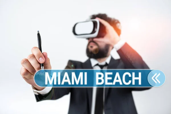 Kavramsal Görüntü Miami Plajı Genel Bakış Florida Nın Miami Dade — Stok fotoğraf