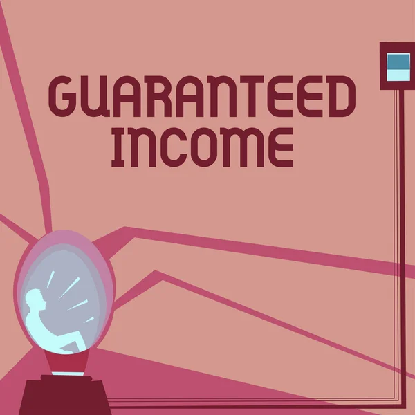 Konceptvisning Garanterad Inkomst Internet Konceptintäkter Från Fastighetsuthyrning Och Andra Företag — Stockfoto