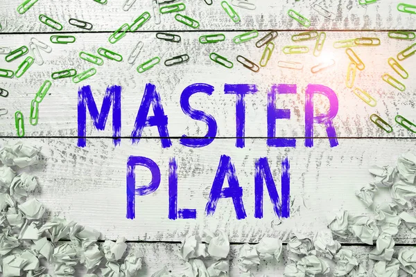 Inspiration showing sign Master Plan, Word for dynamic long-term planning document Comprehensive plan of action