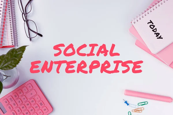 Conceptual caption Social Enterprise, Business idea Business that makes money in a socially responsible way