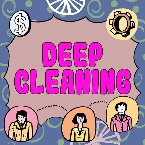 Inspiracja Pokazując Znak Deep Cleaning Biznes Prezentuje Akt Gruntownego Usunięcia — Zdjęcie stockowe