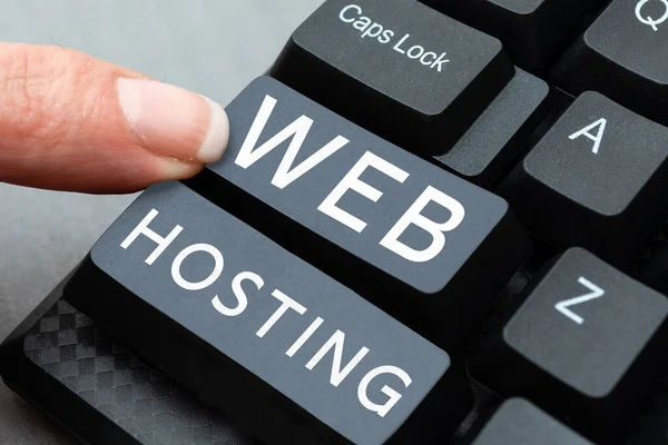 Text showing inspiration Web Hosting, Concept meaning The activity of providing storage space and access for websites