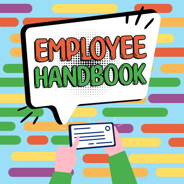 Schreiben Von Textanzeigen Mitarbeiterhandbuch Geschäftsansatz Dokument Das Eine Betriebliche Vorgehensweise — Stockfoto
