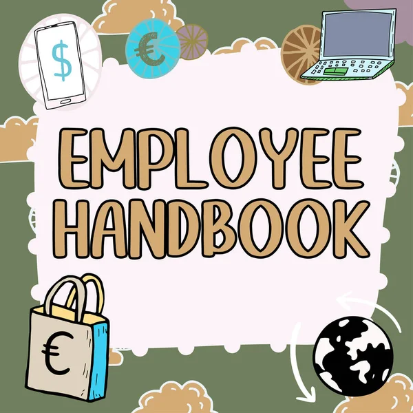 Handschriftliche Signatur Employee Handbook Business Concept Dokument Das Die Betriebsabläufe — Stockfoto