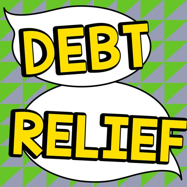 Writing Displaying Text Debt Relief Conceptual Photo Partial Total Remission — Stock Photo, Image