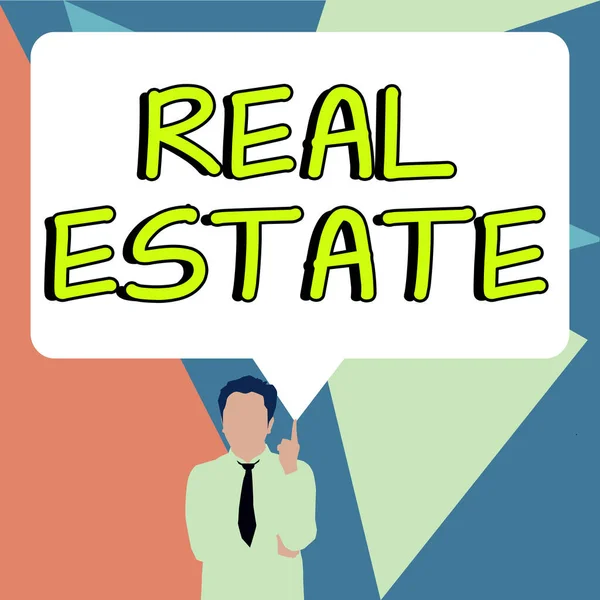 Handwriting Text Real Estate Business Overview Property Consisting Land Buildings — Stock Photo, Image