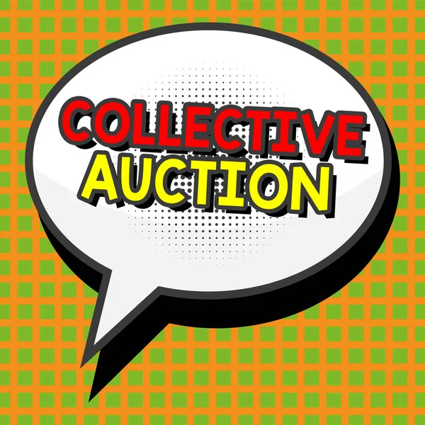 Conceptual caption Collective Auction, Business showcase Gathering and measuring information on variables of interest