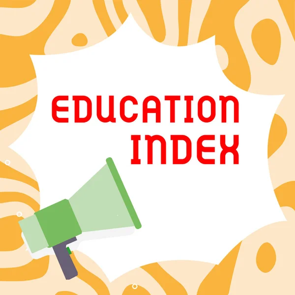 Yazısı Eğitim Indeksi Tüm Çocukların Öğrenme Ihtiyaçlarını Karşılamayı Amaçlayan Kavram — Stok fotoğraf