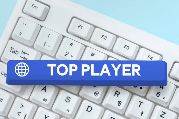 Inspiratie Tonen Teken Top Player Business Showcase Wordt Het Beste — Stockfoto
