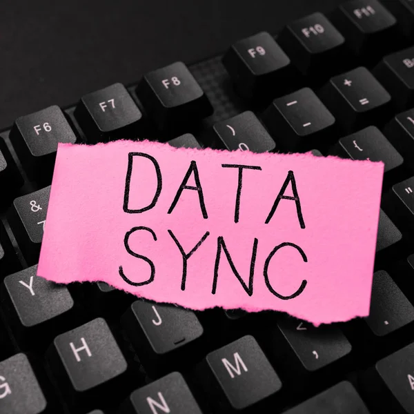 Tekst Met Inspiratie Data Sync Business Concept Data Die Continu — Stockfoto