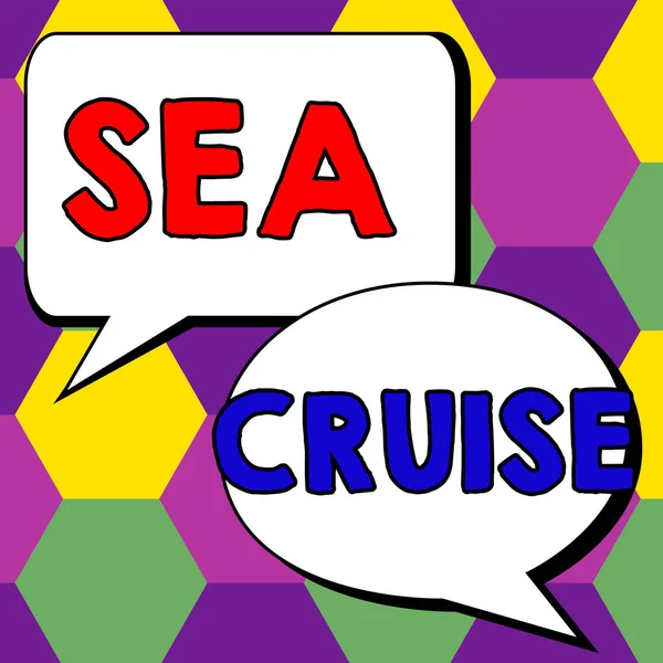 Надпись Руки Sea Cruise Word Written Voyage Ship Boat Taken — стоковое фото