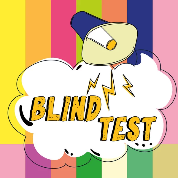 Tekenen Tonen Blinde Test Conceptuele Foto Sociale Betrokkenheid Met Een — Stockfoto