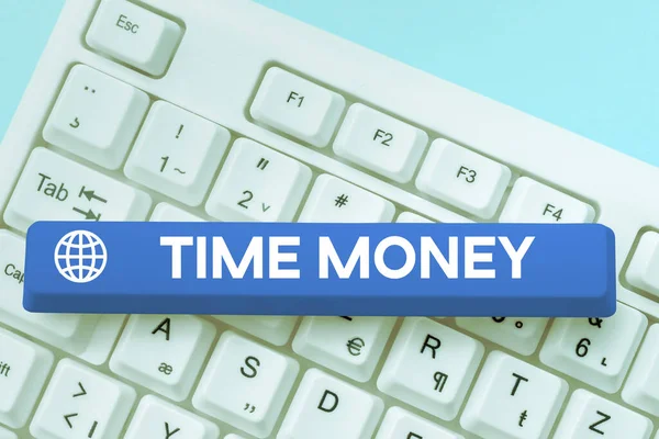 Tekstbord Met Time Money Business Approach Fondsen Voorschot Voor Terugbetaling — Stockfoto