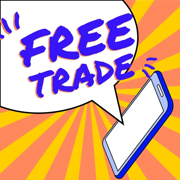 Текст Показывающий Вдохновение Free Trade Word Written Ability Buy Sell — стоковое фото