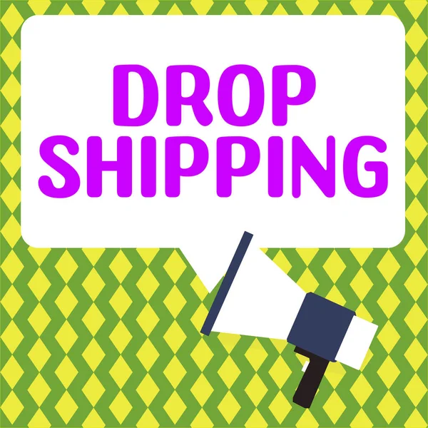 Tekstbord Met Drop Shipping Concept Dat Betekent Dat Goederen Van — Stockfoto