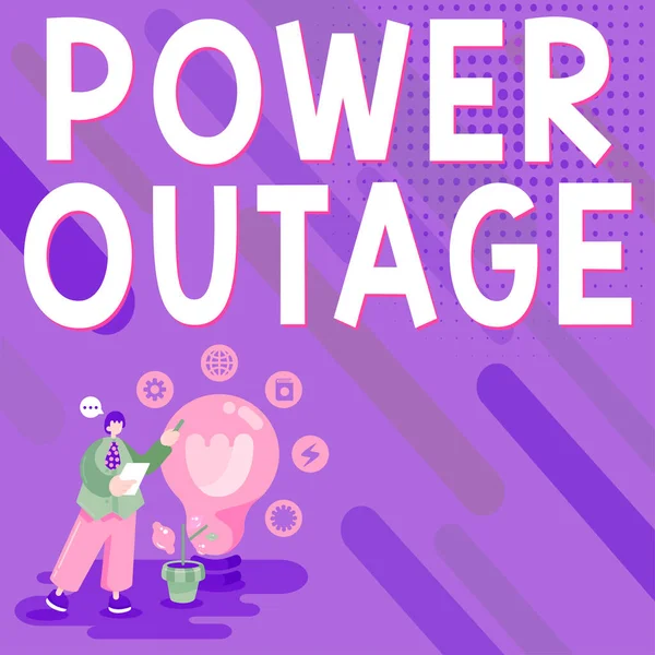 Hand Writing Sign Power Outage Word Ability Influence Peers Attaining — Stock Photo, Image