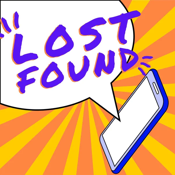 Schreiben Von Text Lost Found Geschäftskonzept Dinge Die Zurückgelassen Werden — Stockfoto