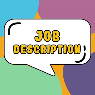 Kavramsal Görünüm Görev Açıklaması, İş Vitrini A belgesi bir konumun sorumluluklarını tanımlar