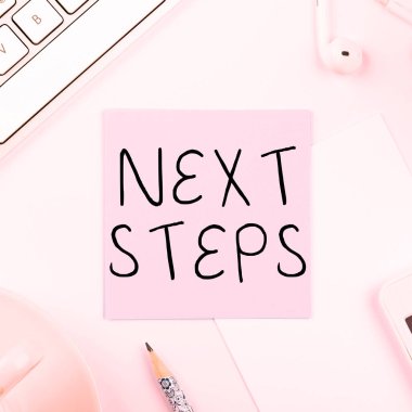 Sonraki Adımları sunan metin başlığı, İşletme yaklaşım numarası şu anki bir planlamadan sonra yapılacak