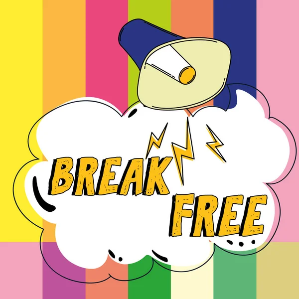 Sinal Exibindo Break Free Ideia Negócio Outra Maneira Dizer Salvação — Fotografia de Stock