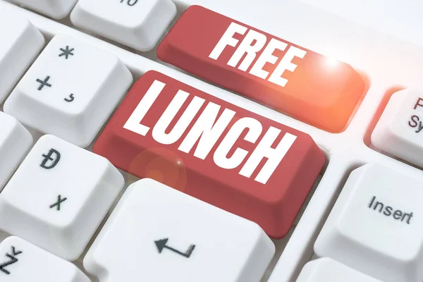 Handwriting text Free Lunch, Word Written on something you get free that you usually have to work or pay for