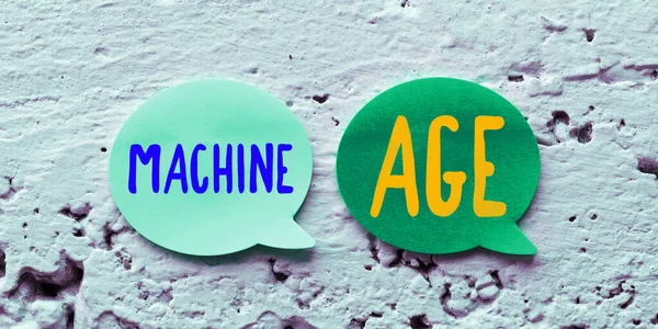 Концептуальный Дисплей Machine Age Word Period Development New Technology Industrial — стоковое фото