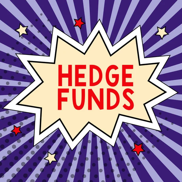 Hedge Funds 기본적으로 파트너십에 이름을 — 스톡 사진