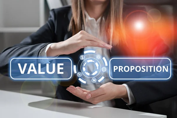 Conceptual Display Value Proposition Word Written Service Make Company Product — Stock Photo, Image