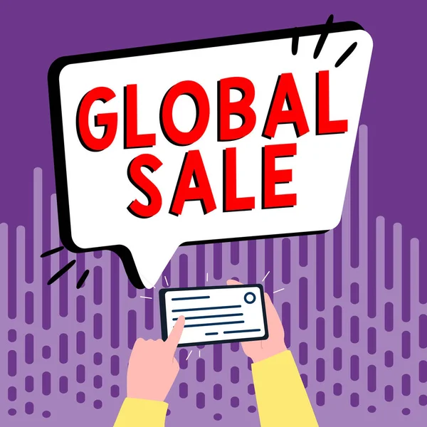Conceptual Caption Global Sale Operaciones Gestores Ideas Negocio Para Empresas —  Fotos de Stock