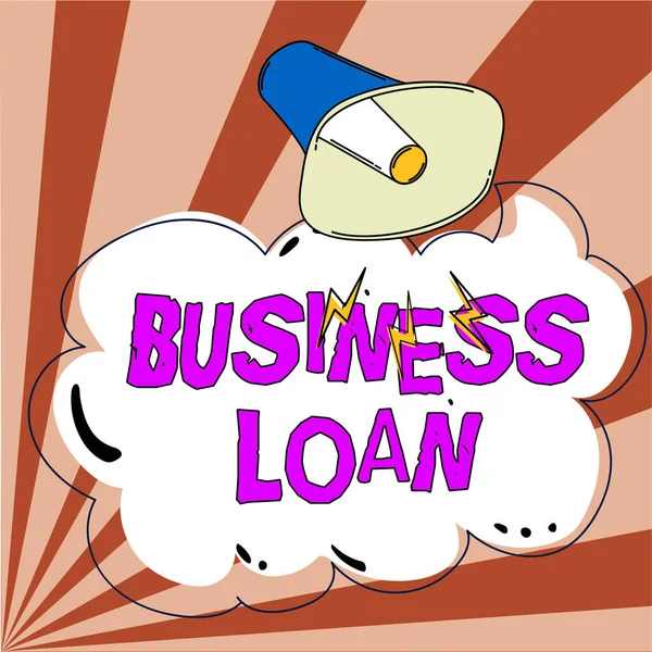 Handschrift Text Business Loan Business Schaufenster Credit Mortgage Financial Assistance — Stockfoto