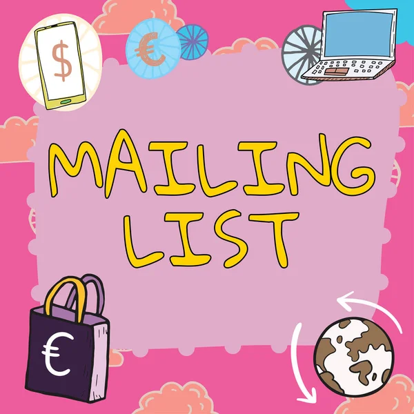 Tekst Bijschrift Presenteren Mailing List Business Showcase Lijst Van Mensen — Stockfoto