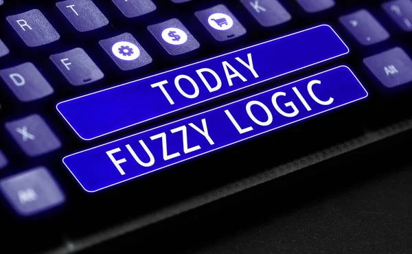 Inspiration showing sign Fuzzy Logic, Word Written on system in which statement can be true, false, or any value in between