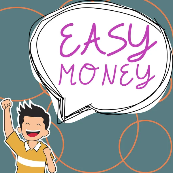 Вдохновение Показывая Знак Easy Money Интернет Концепция Деньги Которые Легко — стоковое фото
