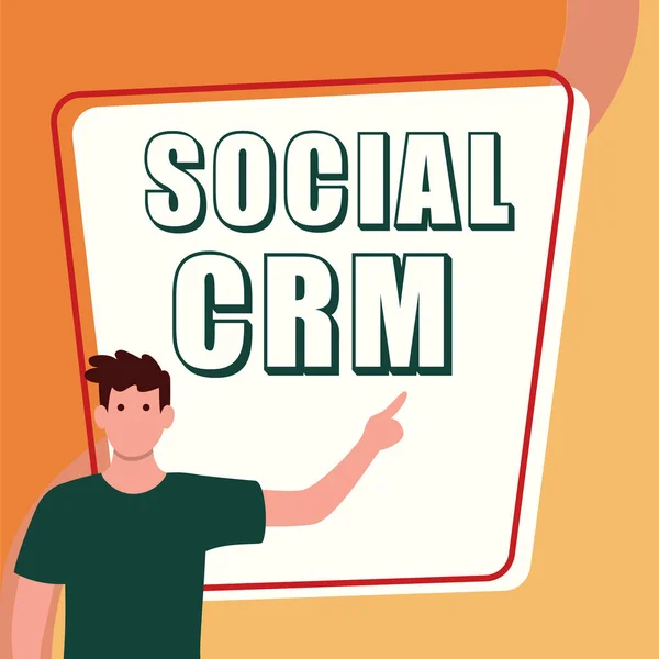 Leyenda Conceptual Social Crm Word Written Customer Relationship Management Used — Foto de Stock