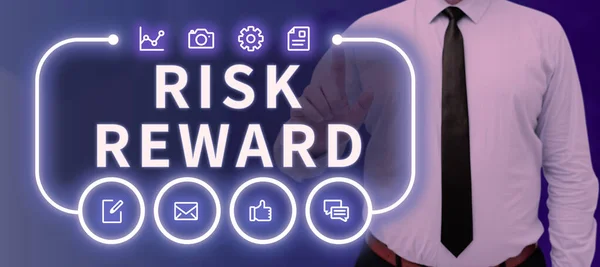 Text Mit Inspiration Risk Reward Internet Konzept Zur Beurteilung Des — Stockfoto