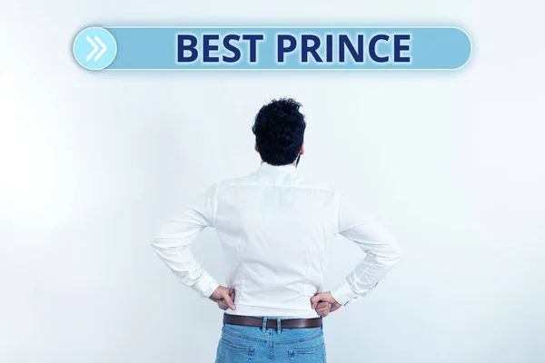 Texto Inspirador Best Prince Concept Meaning Male Royal Ruler Small — Fotografia de Stock