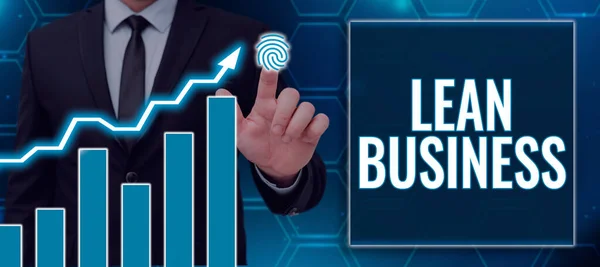Znaki Pisma Ręcznego Lean Business Business Podejście Poprawy Minimalizacji Odpadów — Zdjęcie stockowe