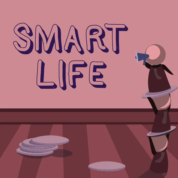 Text sign showing Smart Life, Business idea approach conceptualized from a frame of prevention and lifestyles