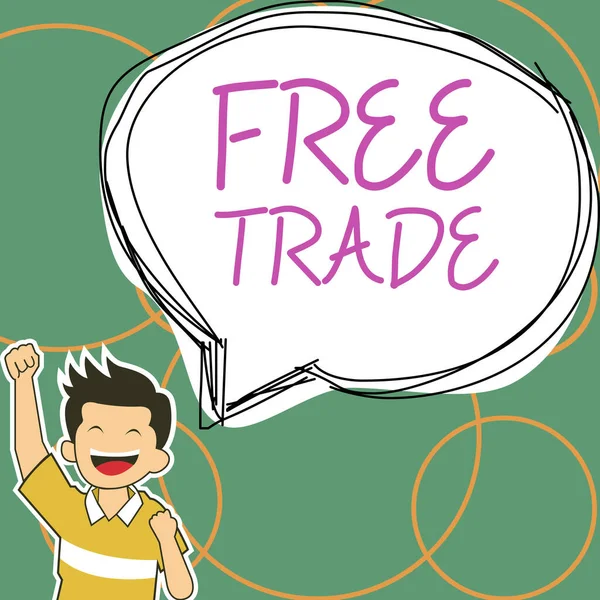 Conceptuele Weergave Free Trade Business Idee Mogelijkheid Kopen Verkopen Eigen — Stockfoto