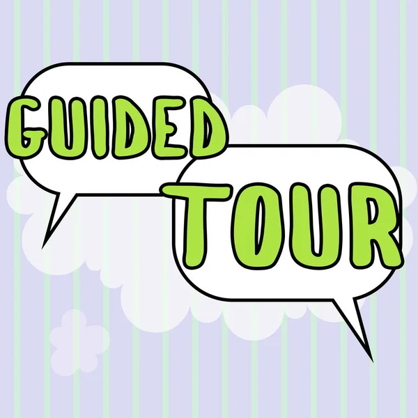 Text Caption Presenting Guided Tour Business Overview Advice Information Aimed — Stock Photo, Image