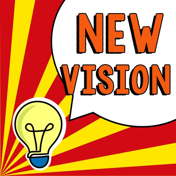 Tekst Pisma New Vision Conceptual Photo Widząc Pewne Przyszłe Wydarzenia — Zdjęcie stockowe