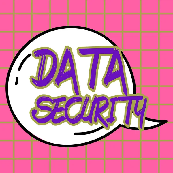 Skilt Som Viser Datasikkerhet Forretningskonsept Konfidensialitet Disk Kryptering Passord Shielding – stockfoto