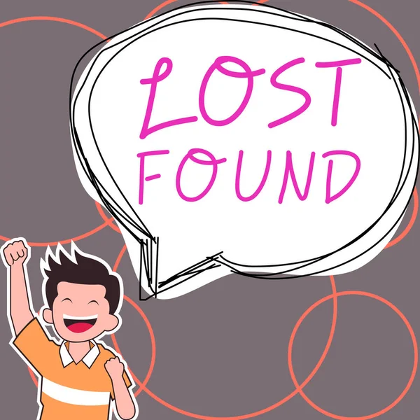 Text Showing Inspiration Lost Found Internet Concept Things Left May — Stock Photo, Image