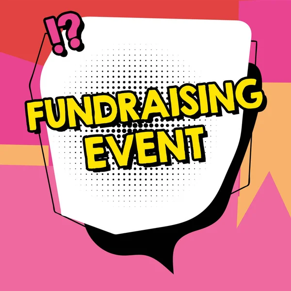 Ručně Psané Znamení Fundraising Event Business Idea Kampaň Jejímž Účelem — Stock fotografie