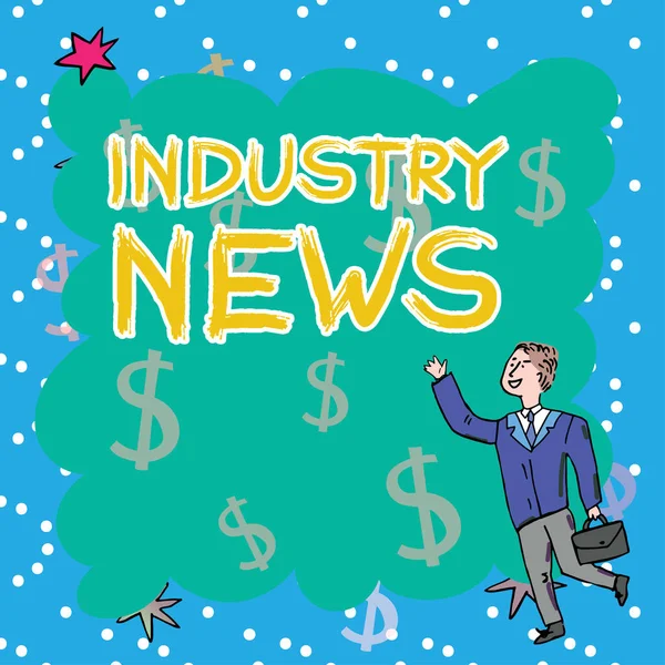 Scrittura Visualizza Testo Industry News Business Overview Technical Market Report — Foto Stock